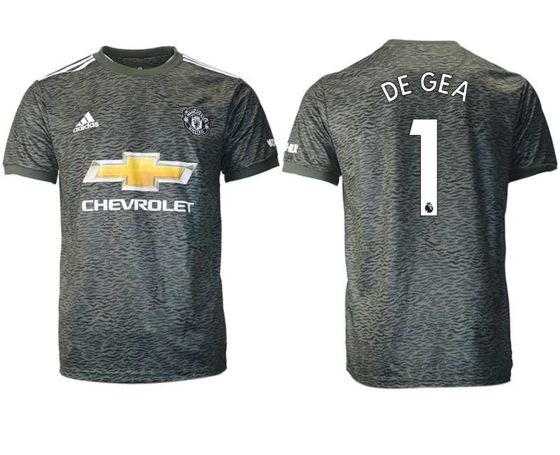 Men 2020-2021 club Manchester United away aaa version #1 black Soccer Jerseys->manchester united jersey->Soccer Club Jersey